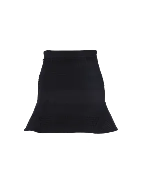 textured knee-length trumpet skirt