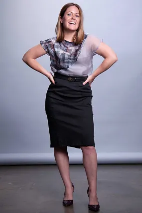 Two Tone Silk Top - Light Grey/Endless Ribbons
