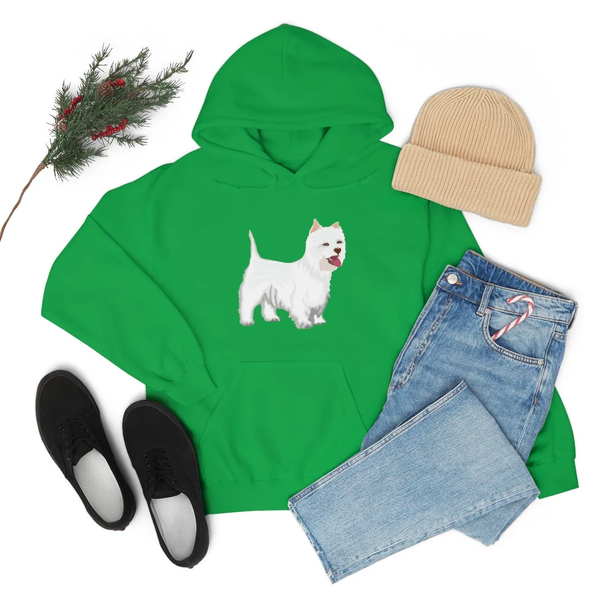 West Highland White Terrier Unisex Heavy Blend™ Hooded Sweatshirt, S - 5XL, Cotton/Polyester, FREE Shipping, Made in USA!!