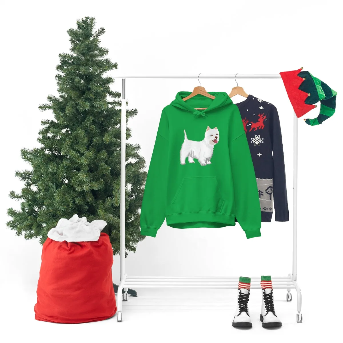 West Highland White Terrier Unisex Heavy Blend™ Hooded Sweatshirt, S - 5XL, Cotton/Polyester, FREE Shipping, Made in USA!!