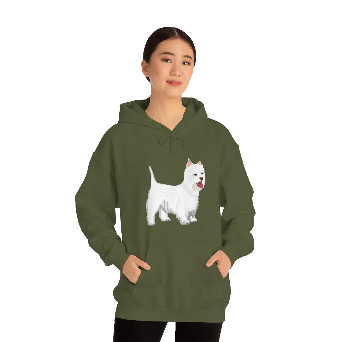 West Highland White Terrier Unisex Heavy Blend™ Hooded Sweatshirt, S - 5XL, Cotton/Polyester, FREE Shipping, Made in USA!!